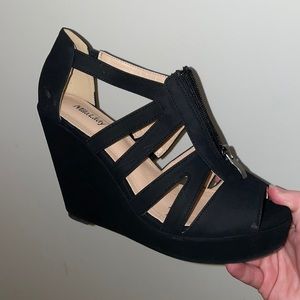 Milalady black wedges